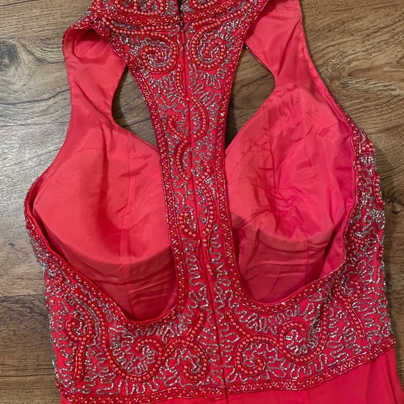 Alyce Designs Coral Beaded Pageant/Prom Gown - Picture 9 of 12